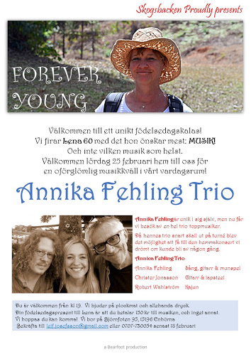 Affisch: AFT – Annika Fehling Trio (Lena 60 år), 25 februari 2017