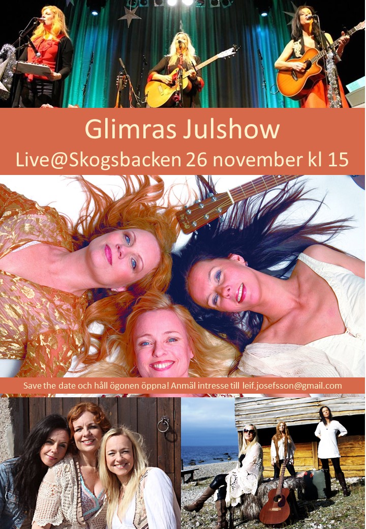 Affisch: Glimras Julshow, 26 november 2017